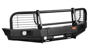 Бампер передний OJ 02.001.13 на УАЗ Патриот, УАЗ Пикап стандарт, лифт 65 мм + доп. опции до 2014 г. | Podgotoffka.Ru