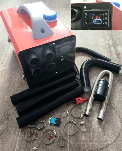 Автономный отопитель переносной JH 5kW/24V 1 выход, металл. корпус (КРАСНЫЙ), 25*37*26см, дизельный