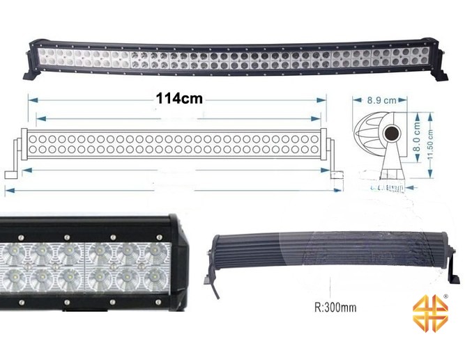 Фара светодиодная CH032 240W 80 диодов по 3W (габаритные размеры 113*90*82*1125мм)