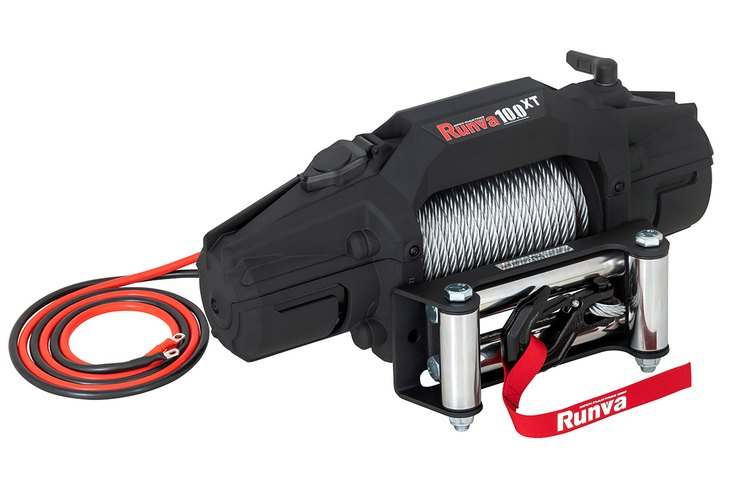 Лебёдка автомобильная электрическая 12V Runva EWXT10000F 4500 кг стальной трос