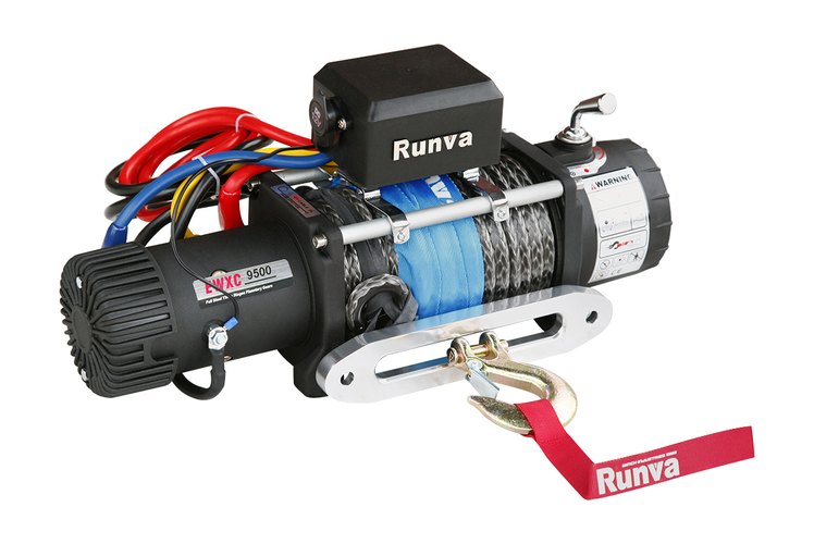 Лебёдка электрическая высокоскоростная 24V Runva EWXC9500SSR24V 4350 кг (синтетический трос)