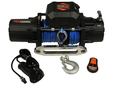 Лебедка автомобильная 4REVO TRX-12000 12V (синтетический трос)