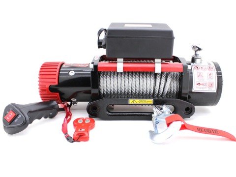 Лебёдка электрическая redBTR серия "HUNTER" 12 (12v) с чугунным клюзом
