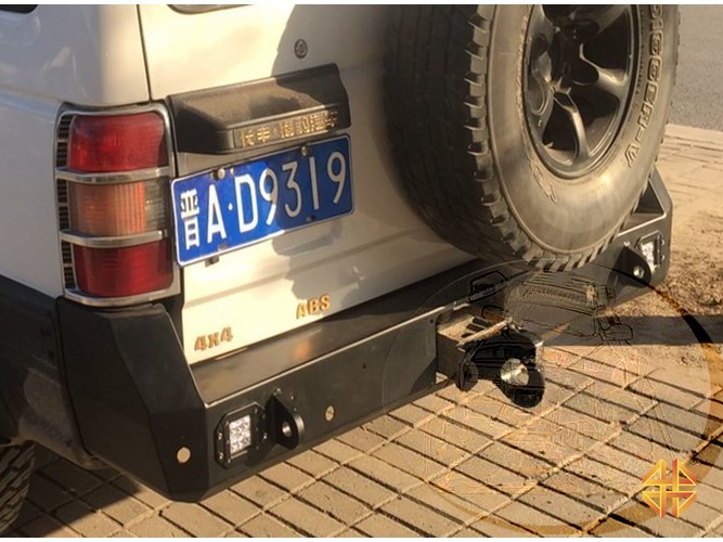 Бампер задний MITSUBISHI PAJERO V3# (1992-1998)