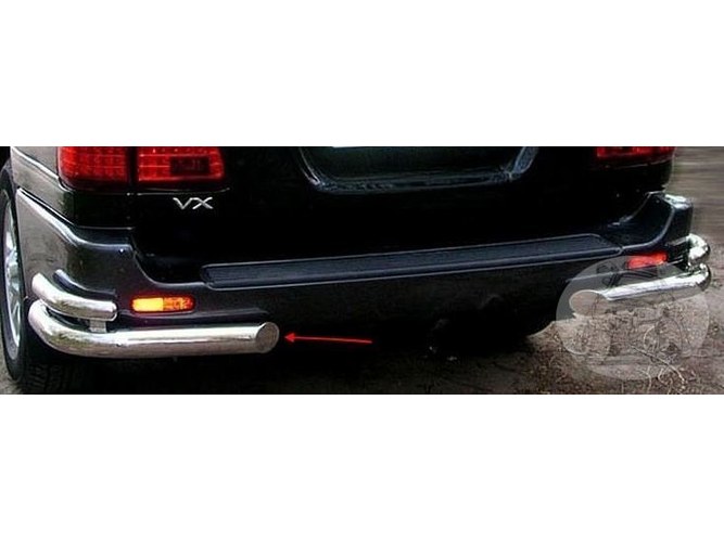 Защита заднего бампера TOYOTA LAND CRUISER 100 (1998-2007) уголки двойные