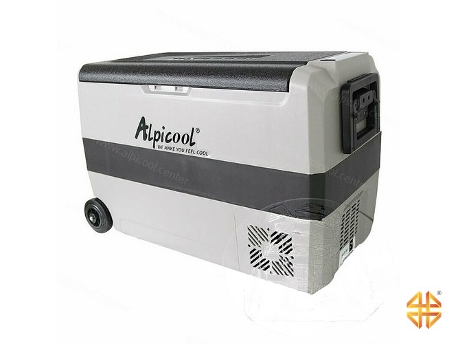Автохолодильник компрессорный Alpicool 50л 12V/24V220V (двухкамерный, складная ручка и колеса)