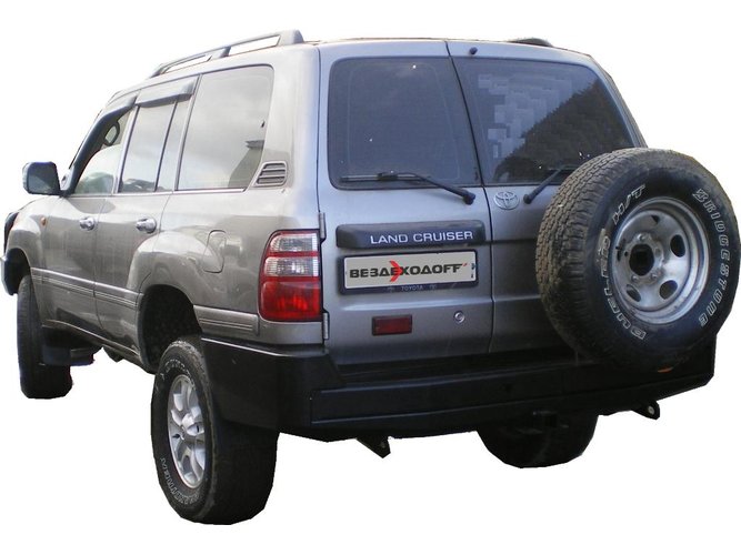 Бампер силовой задний Toyota Land Cruiser 100 GX с калиткой запасного колеса