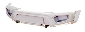 Бампер АВС-Дизайн передний УАЗ Патриот/Пикап/Карго 2005+ лифт, без оптики, белый | Podgotoffka.Ru