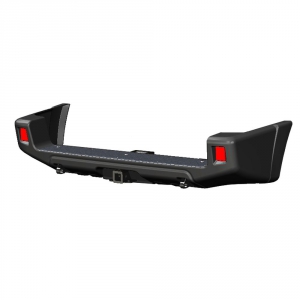 Бампер АВС-Дизайн задний с квадратом под фаркоп УАЗ Патриот 2015+ лифт (чёрный)