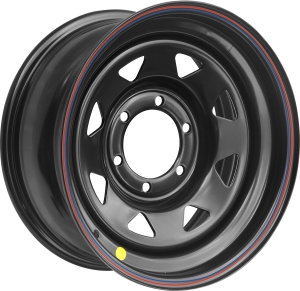 Диск Тойота Ниссан стальной черный 6x139,7 6x7R16 d110 ET-15 (треуг.мелкий)