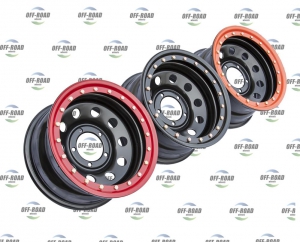 Диск УАЗ стальной черный 5x139,7 8xR16 ET-19 d110 с псевдо бедлоком (черный)
