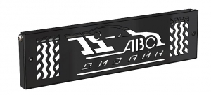 Кронштейн номерного знака для передних бамперов АВС-Дизайн | Podgotoffka.Ru