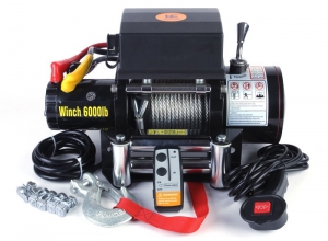 Лебедка электрическая 12V Electric Winch 6000lbs / 2722 кг (влагозащищ) стальной трос 5877