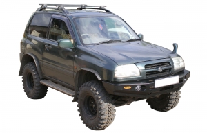 Бампер силовой передний Suzuki Escudo 1997-2005 с ПТФ и площадкой под лебедку | Podgotoffka.Ru
