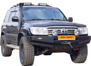 Бампер силовой передний Toyota Land Cruiser-100 / 105 без площадки под лебедку, без ПТФ | Podgotoffka.Ru