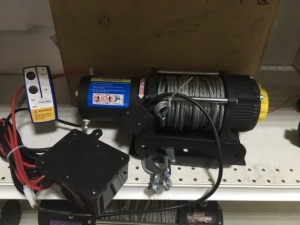 Лебедка электрическая 12V Electric Winch 5000lbs / 2268 кг стальной трос | Podgotoffka.Ru