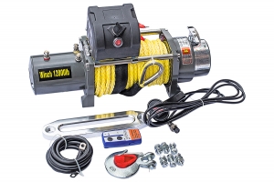 Лебедка электрическая 12V Electric Winch 4X4 9500lbs / 4310 кг усиленный мотор 5912