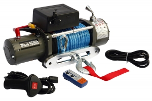 Лебедка электрическая 12V Electric Winch GRIZZLY 9500lbs / 4310кг (влагозащищ)