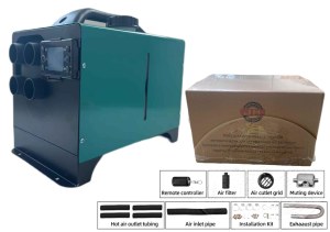 Автономный отопитель переносной JH 5kW/12V/24v/220V 4 выхода, металл. корпус (ЗЕЛЕНЫЙ)