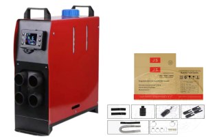Автономный отопитель переносной JS 8kW/12V 4 выхода (КРАСНЫЙ УЗКИЙ)