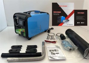 Автономный отопитель переносной АВТОЖАРА 9.8kW/12V/24v/220V 1 выход (АЛЮМИНИЕВАЯ ПАНЕЛЬ) СИНИЙ
