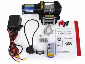 Лебедка электрическая 12V Electric Winch 4000lbs / 1814 кг стальной трос 5*9