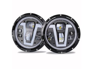 Фара светодиодная универсальная 7" (комплект 2 шт) HS-V1850 50w | Podgotoffka.Ru