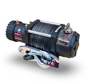 Лебедка автомобильная 4REVO SRX 9500 12В (узкий барабан) синтетический трос
