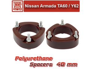 Проставки передних стоек Nissan TA60 PU 40 мм Armada | Podgotoffka.Ru